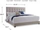 Signature Design by Ashley® Dolante Beige King Upholstered Panel Bed-2