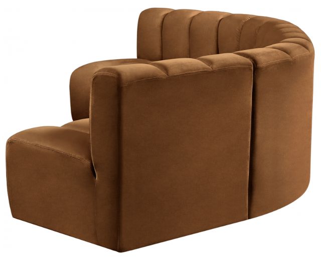 Meridian Furniture Arc 5-Piece Saddle Velvet Sectional-3