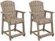 Signature Design by Ashley® Sandy Dune 2-Piece Medium Brown Aluminum/Plastic Outdoor Bar Stool-0