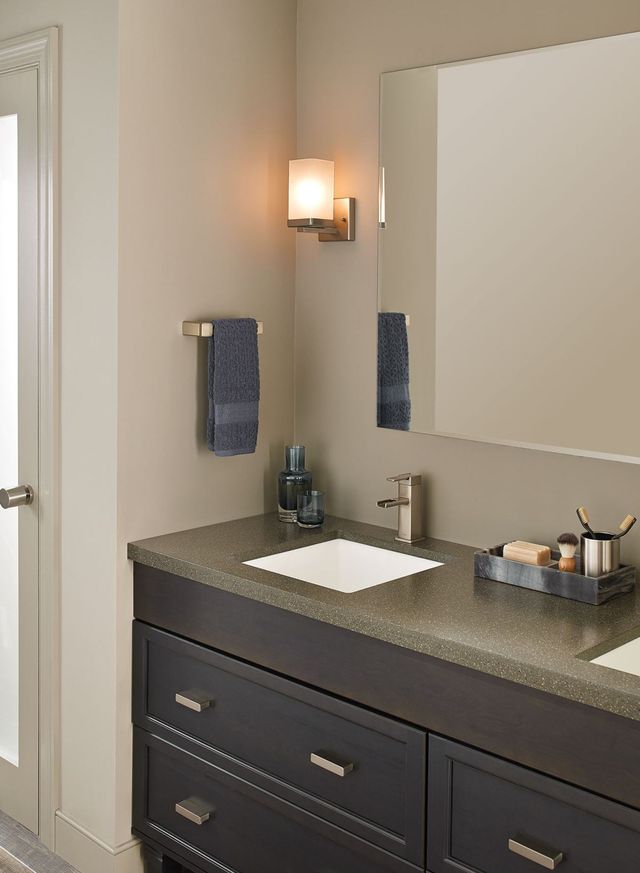 Moen® 90°™ Brushed Nickel One Globe Bath Light-3