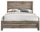 Bernards Louis Taupe Queen Panel Bed-2