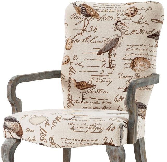 Olliix by Madison Park Ivory Multi Arnau Goose Neck Arm Chair-2