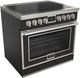 Fulgor Milano® Evoque 400 Series 36” Glossy Black Pro Style Induction Range with Chrome Trim-0