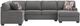 Signature Design by Ashley® Seyler Lane 3-Piece Graystone Sleeper Right Arm Facing Sectional and Chaise-2