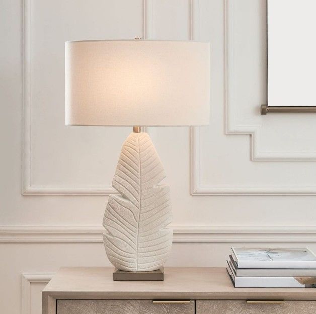 Uttermost® Palm Leaf White Table Lamp-1