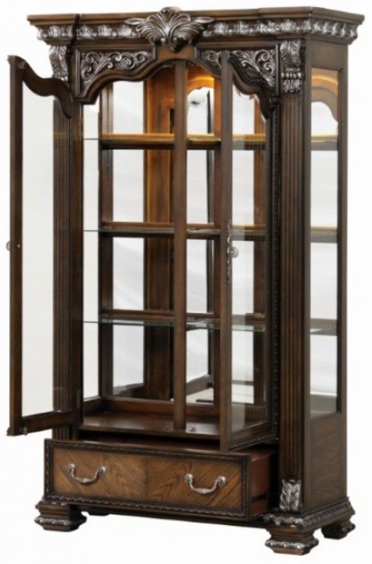 Furniture of America® Promenade Dark Brown Curio Cabinet-2