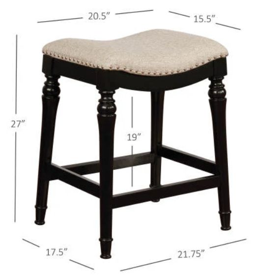 Powell® Lockhart Beige/Black Big and Tall Counter Stool-2