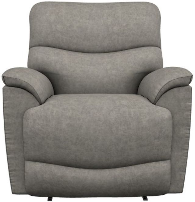 La-Z-Boy® Trouper Charcoal Power Wall Recliner with Headrest and Lumbar-1