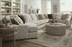 Smith Brothers 8000 3-Piece Mocha Sectional with Pillows-1