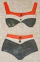 Stylecraft Black/Gray/Off-White/Orange Wall Art-1