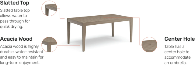 homestyles® Sustain Gray Outdoor Dining Table-2