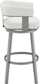 Armen Living Lorin White Swivel Bar Stool-4