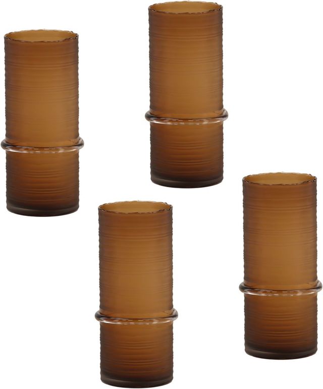 Dovetail Furniture Ilberton 4-Piece Large Amber Vase Set-0