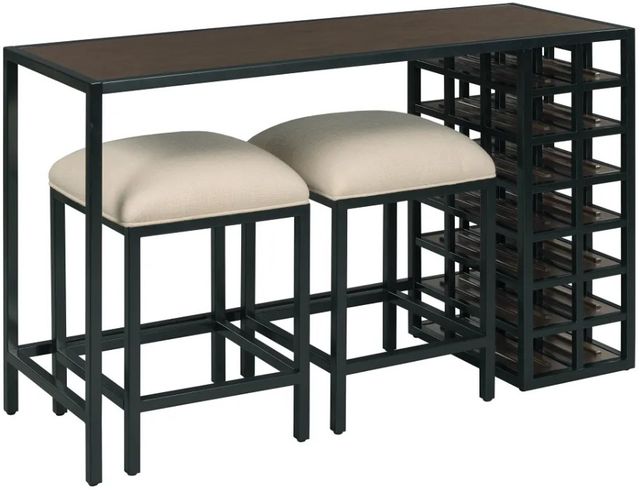 Hammary® Mackintosh 3-Piece Brown Wine Console Table Set with Black Base-0