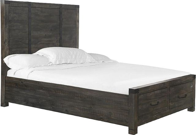 Magnussen Home® Abington Weathered Charcoal Queen Panel Storage Bed-0