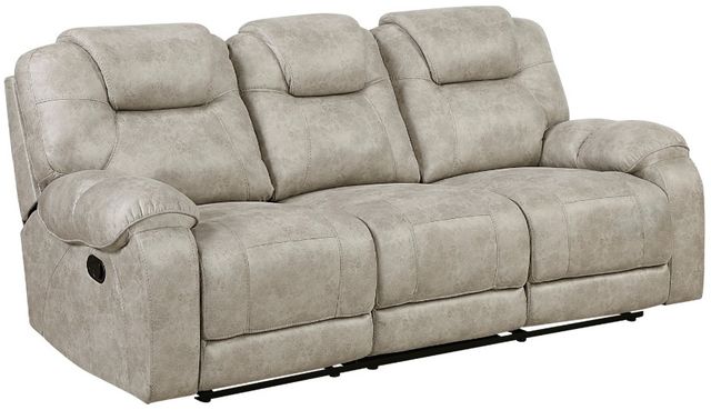 Homelegance® Gainesville Pewter Double Manual Reclining Sofa-0