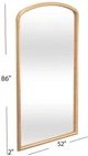 Bassett Mirror Brookings Antique Gold Leaf Floor Mirror-3