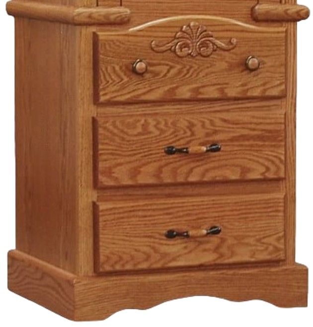 Wolfcraft Furniture Vintage Brown Nightstand with Flip Top-2