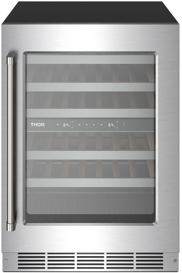 Thor Kitchen® 24" 4.91 Cu. Ft. Stainless Steel Dual Zone Wine Cooler -2