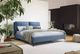 Bernards Bryant Blue Queen Upholstered Panel Bed-3
