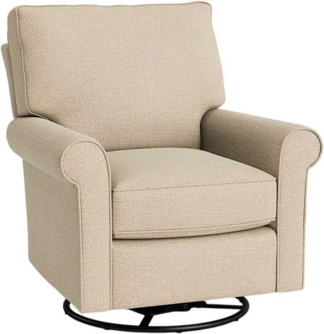 Bassett® Furniture Customizable Oswell Roll Arm Swivel Glider Chair-0