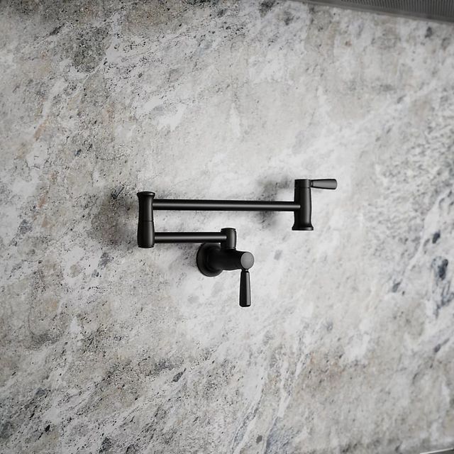 KOHLER® Matte Black Wall-Mount Pot Filler-1