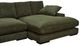 Moe's Home Collection Plunge 2-Piece Dark Green L-Shaped Sectional and Reversible Chaise-4