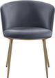 Meridian Furniture Skylar Grey-Gold Velvet Dining Chair-2