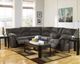 Signature Design by Ashley® Tambo 2-Piece Pewter Reclining Sectional-2