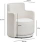 TOV Furniture Passe Cream Linen Swivel Accent Chair-2