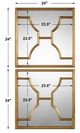 Uttermost® Misa 2-Piece Antiqued Gold Leaf Square Mirror Set-3