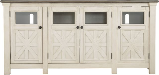Signature Design by Ashley® Bolanburg Two-tone 74" TV Stand-1