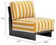 Zuo® Modern Shoreline Black/White/Yellow Aluminum Fabric Outdoor Accent Chair-5