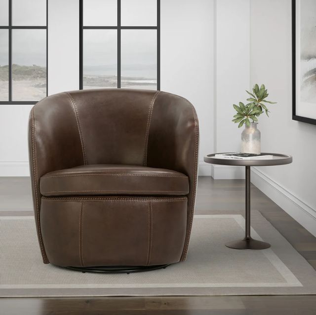 Parker House® Barolo Vintage Brown Swivel Club Chair-1