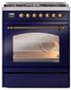 Ilve® Nostalgie II Series 30" Midnight Blue Pro Style Dual Fuel Range-2