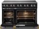 Viking® 5 Series 48" Onyx Pro Style Induction Range with Brushed Brass Trim-1