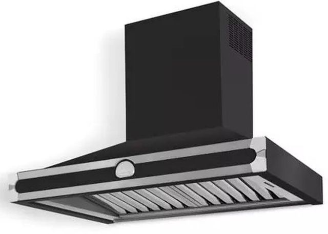 La Cornue CornuFé 90 AlberTine 36" Matte Black Wall Mounted Chimney Hood-1