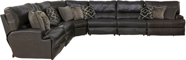 Catnapper® Como 7-Piece Chocolate L-Shape Power Reclining Sectional