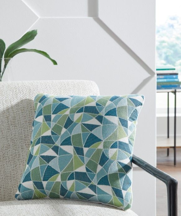 Signature Design by Ashley® Seanow Green/Turquoise/White Throw Pillow-3