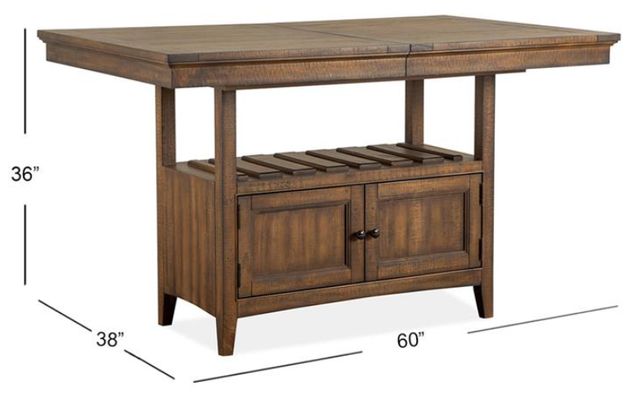 Magnussen Home® Bay Creek Toasted Nutmeg Counter Height Table-1