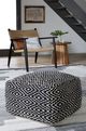 Signature Design by Ashley® Jasett Black/Ivory Pouf-3