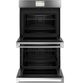 Café™ Minimal 30" Platinum Glass Electric Built In Double Oven-1