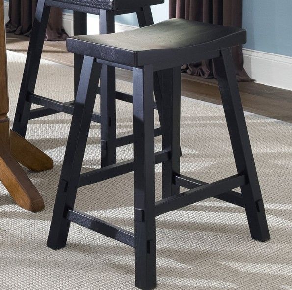 Liberty Furniture Creations II Black 24" Sawhorse Counter Stool-1