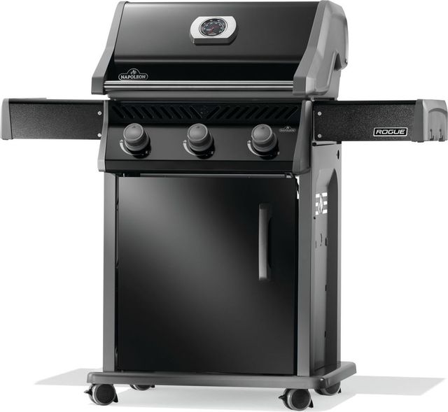 Napoleon Rogue® 425 3-Burner Black/Stainless Steel Freestanding Natural Gas Grill-3