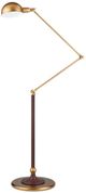 Currey & Company Antique Brass/Brownish Red Libretto Floor Lamp-2
