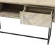 Armen Living Peridot Natural Console Table with Black Base -3