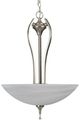 YHD Glacier Point Ivory Cloud/Satin Nickel 20'' Incandescent Pendant-0