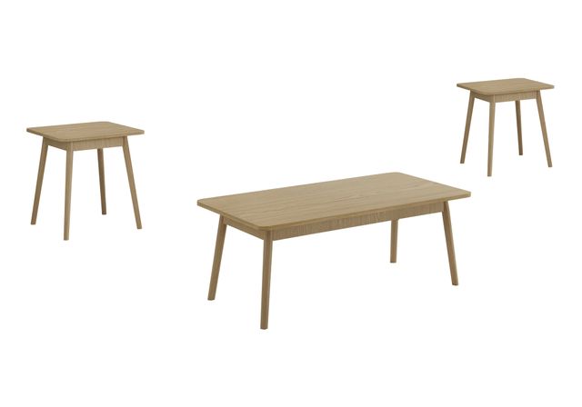 Monarch Specialties Inc. 3-Piece Natural Table Set-0