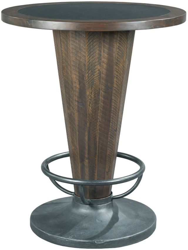 Hammary® Hidden Treasures Black Cone Shaped Pub Table with Brown Base-0