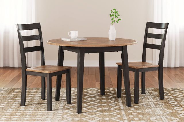 Signature Design by Ashley® Gesthaven 3-Piece Natural/Brown Dining Table Set-3